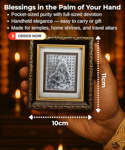 999 Pure Silver Baby Laddu Gopal Krishna Photo Frame (11x10 cm) — view 7