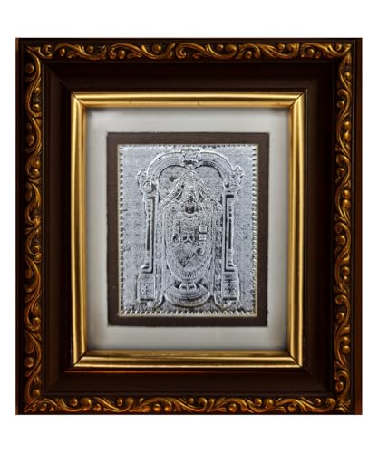 999 Pure Silver Balaji Perumal Photo Frame (11x10 cm)