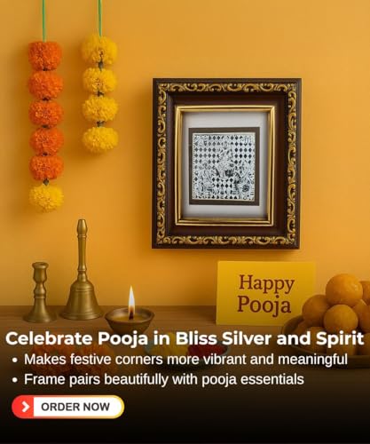 999 Pure Silver Ganesh Saraswati Lakshmi Photo Frame (11x10 cm) — view 5
