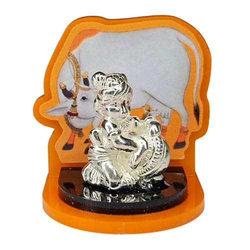Pure Silver Laddu Gopal Idol for Car Dashboard