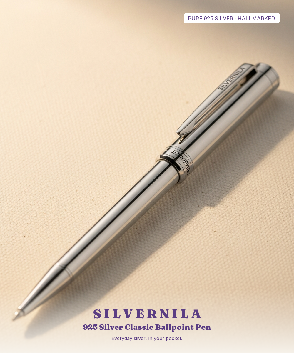 925 Silver Classic Ballpoint Pen — Heirloom Daily Writer — view 1