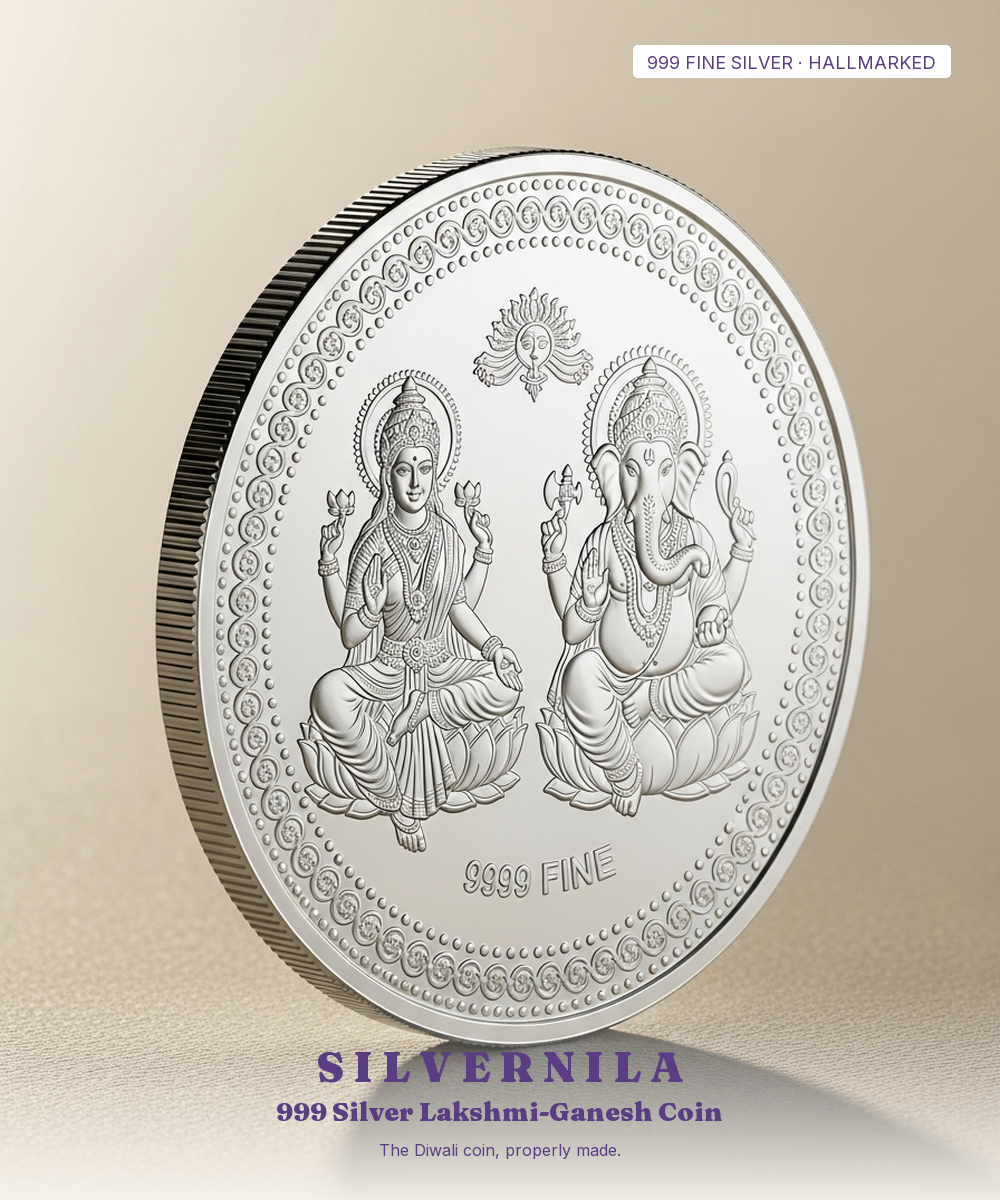 999 Silver Lakshmi-Ganesh Coin — 10g BIS-Hallmarked — view 1