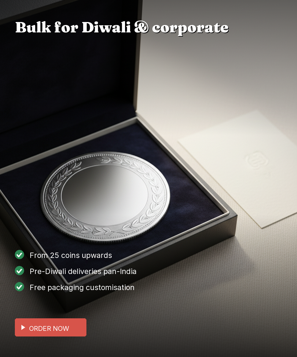 999 Silver Customisable Corporate Coin — Logo Engraving — view 5