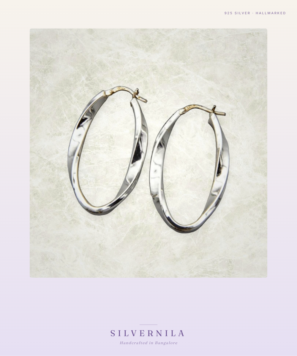Minimalist Hoops - 925 silver earrings - Silvernila